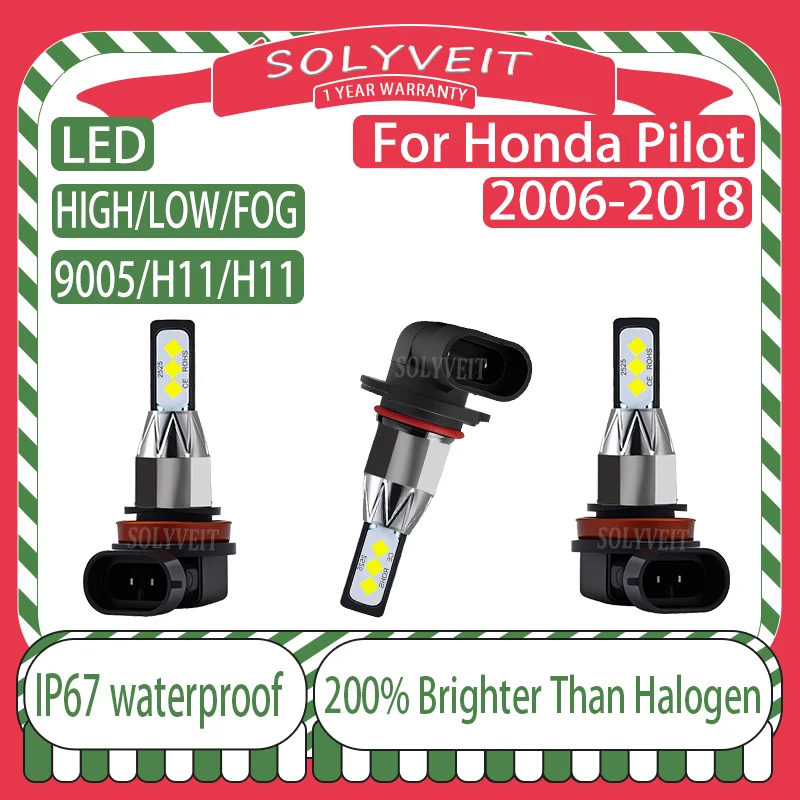 

High Lumen Output Waterproof 9005 H11 H11 LED Headlight foglight For Honda Pilot 2006 2007 2008 2009 2010 2011 2012 2013-2018