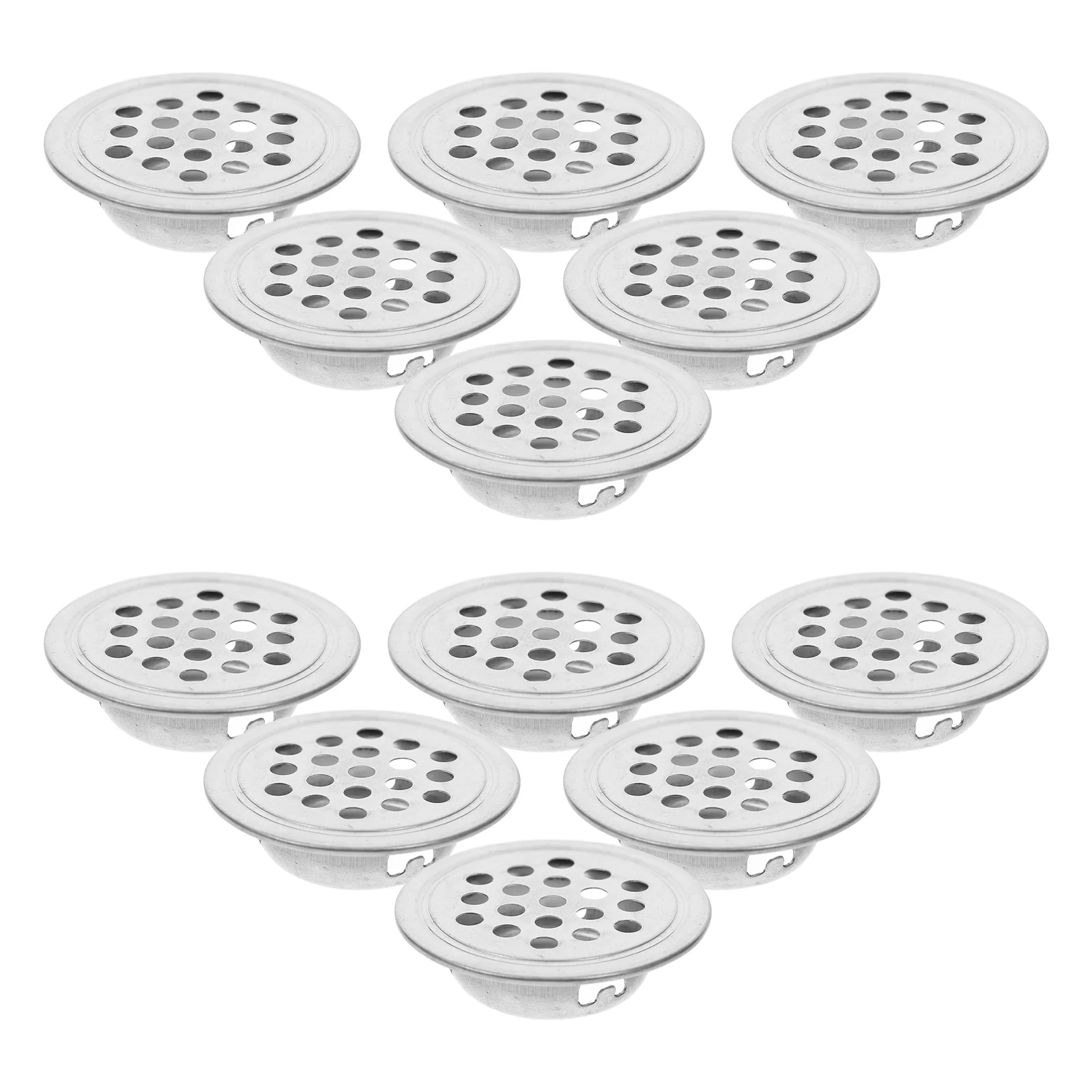 20 piezas de zapatero de acero inoxidable, cubiertas de ventilación espacial para gatear, rejillas de ventilación de aire para persianas de ventana de armario de pared