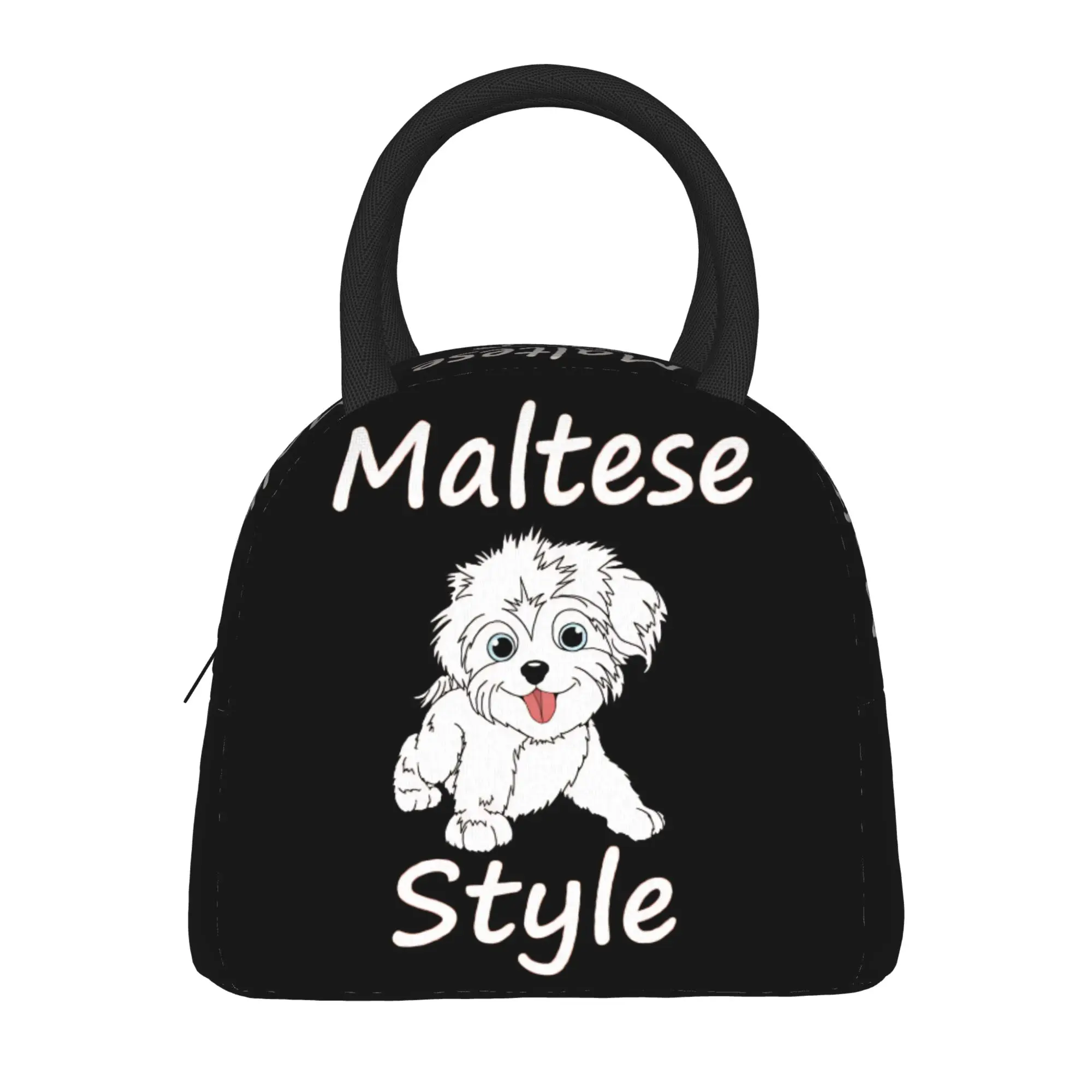 Cute Puppy Dog Lunch Bag Portable Insulated Lunch Box Women Outdoor Picnic Print Cooler Bag Waterproof Thermal Tote Handbags