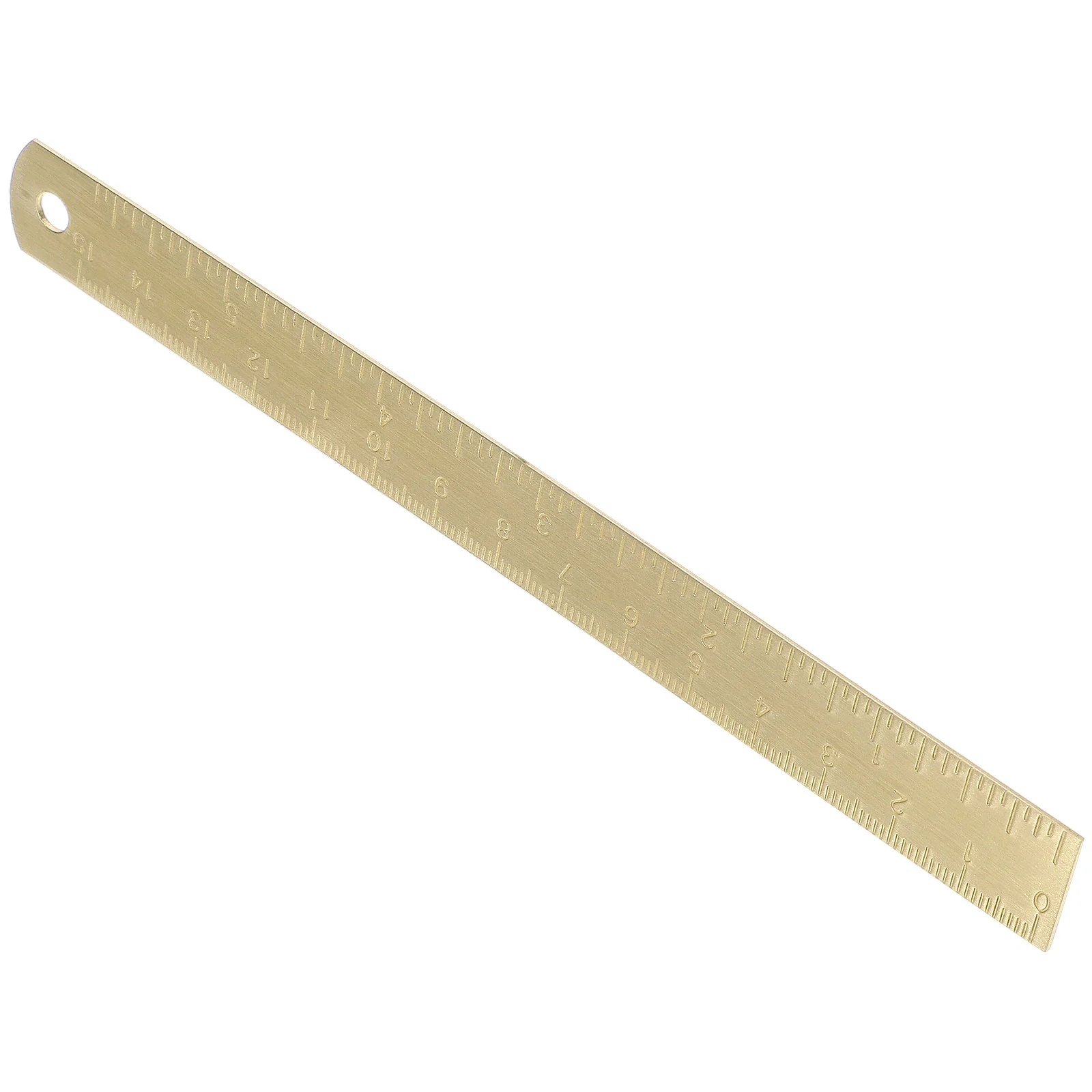 Imagem -04 - Latão Régua de Desenho de Metal Régua Gold Straight Unisex Aprendizagem Medição Régua Bookmark Papelaria Escola e Escritório