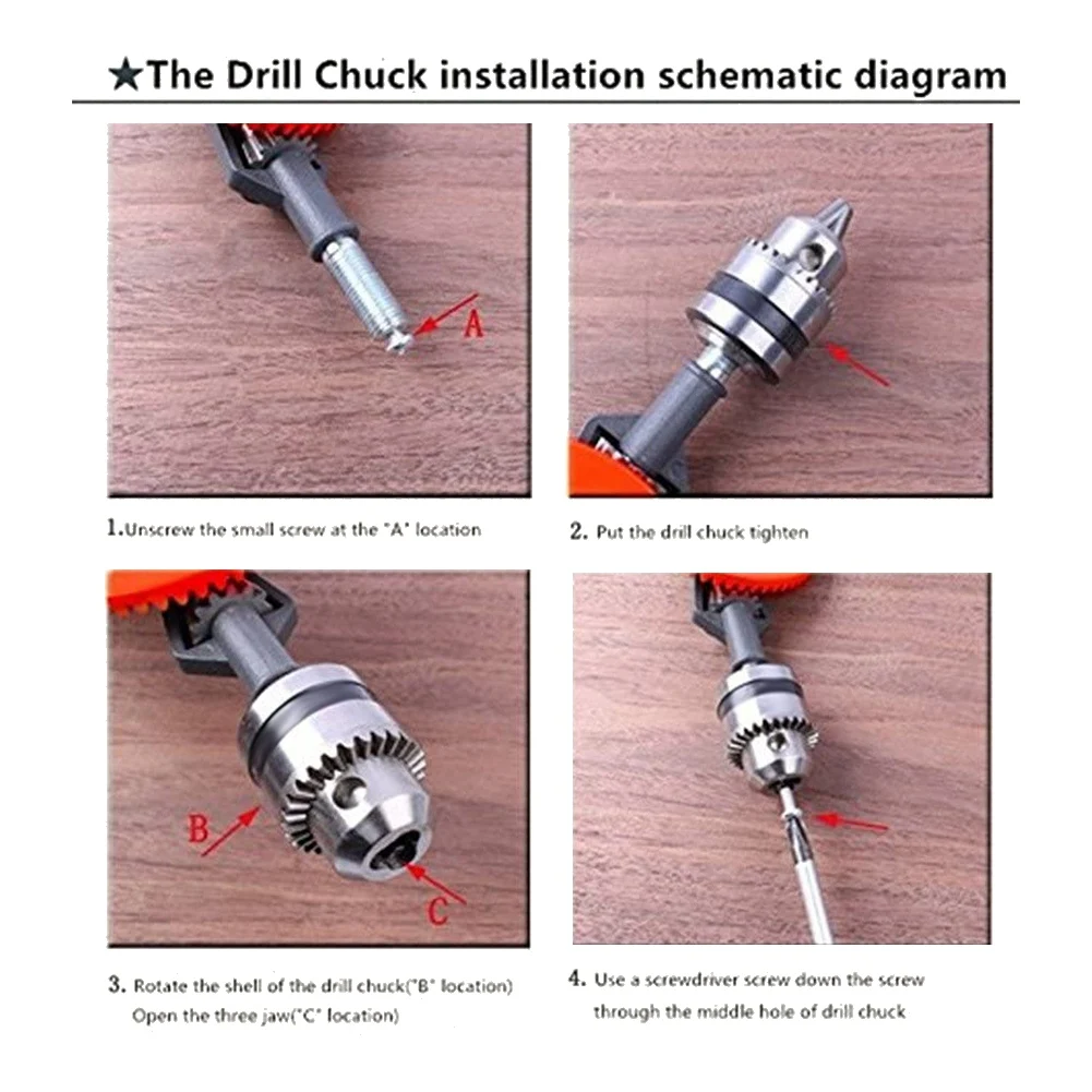 Handbohrmaschine mit 3/8-Zoll-Kapazität – leistungsstark und schnell, manuelle 3/8-Zoll-Handbohrmaschine, doppelte Ritzel aus fein gegossenem Stahl