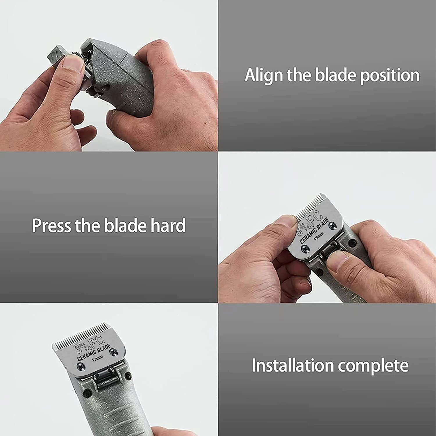Professional Detachable Pet Dog Ceramic Blade Compatible with Andis AG, AGC, AGP, AGRC/Oster A5/Wahl KM Series Clippers - view 5