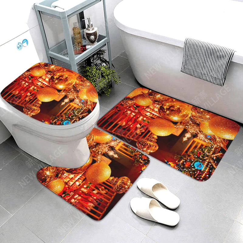 home bathroom floor mats Christmas animals Bath Foot mat modern bathroom accessories rug Toilet mat Bathtub anti-slip carpet