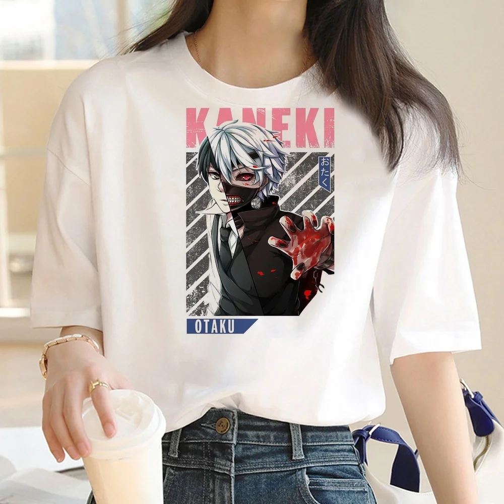 Tokyo Ghoul t shirt femme y2k party kawaii Psychedelic Retro top tees Psychedelic aesthetic party