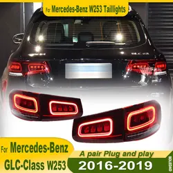 New LED Tail Light For Mercedes-Benz GLC 2016 2017 2018 2019 Upgrade Modified Full Tail Light Auto Parts Dynamic Turn Signal