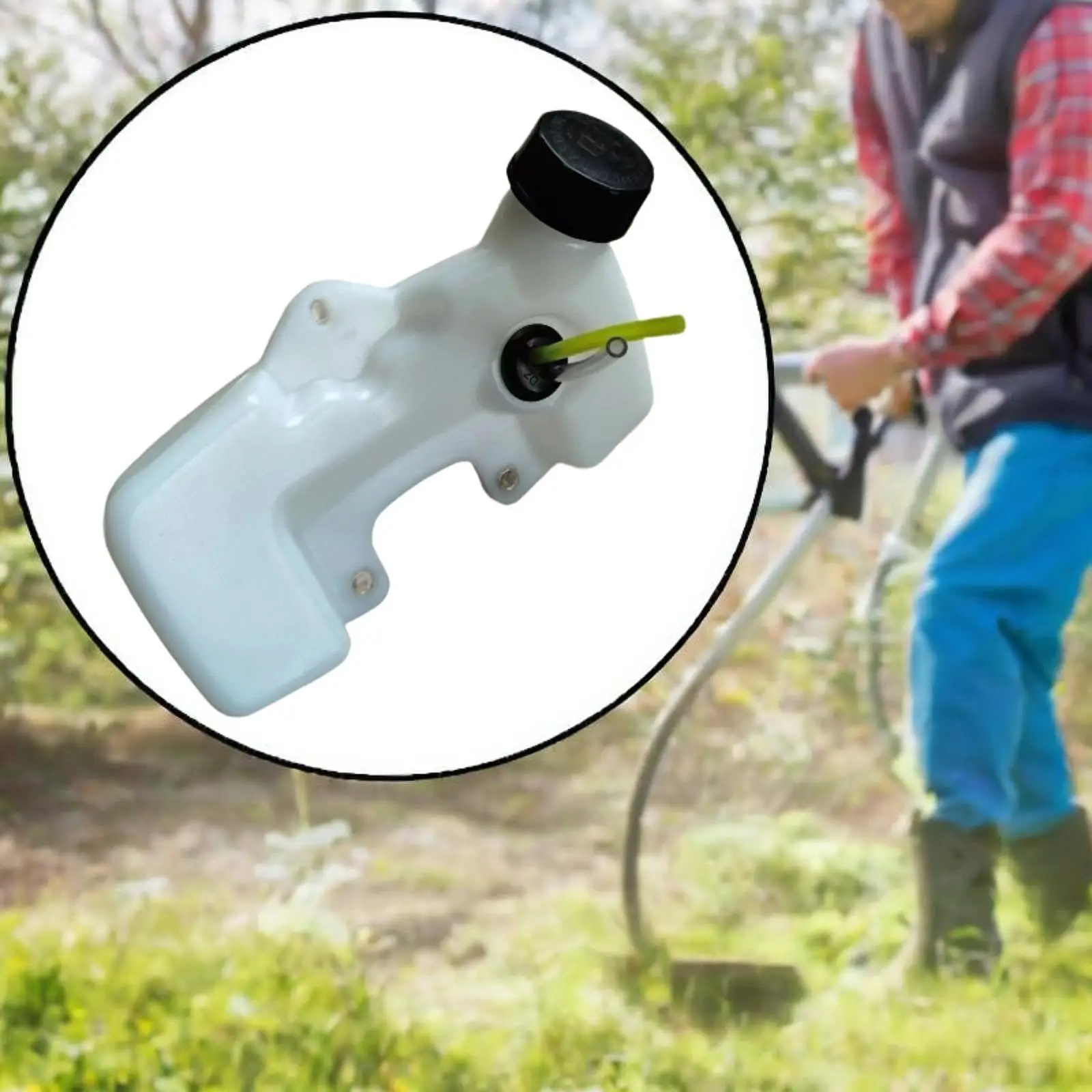 

Gas Fuel Tank Professional White Accessory for String Trimmer Metal Grass Trimmer Fuel Storage Lawn Mower Oil Container for G26