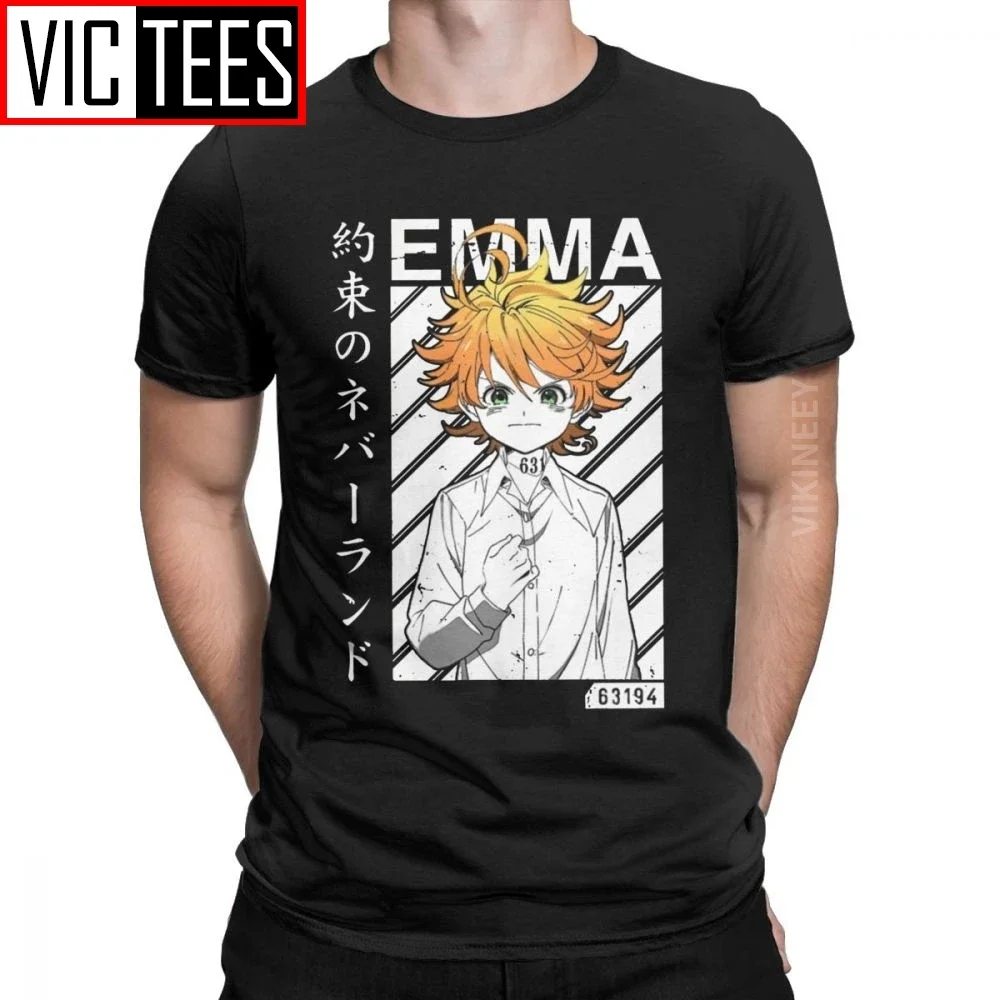 

Emma Vintage The Promised Neverland Tshirt Men Cotton T Shirt 2020 Manga Norman Ray Vaporwave Wholesale