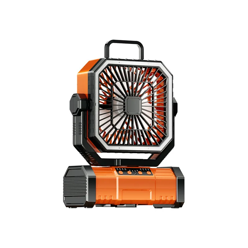 

Outdoor Fan Camping Fan Fishing Desktop Picnic Portable Large Capacity Charging Tent with Light USB Cooling God