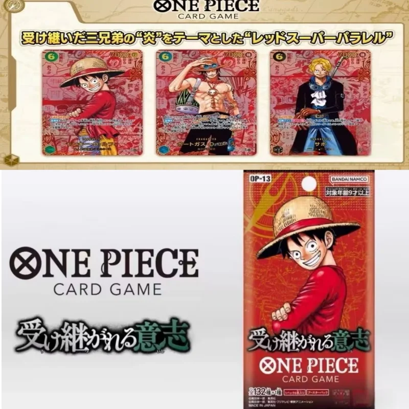 

Hot Sale Bandai One Piece 100%Original Anime Booster Box Prb02 Op13 The Will To Inherit Tcg Collection Card Toy Birthday Gift