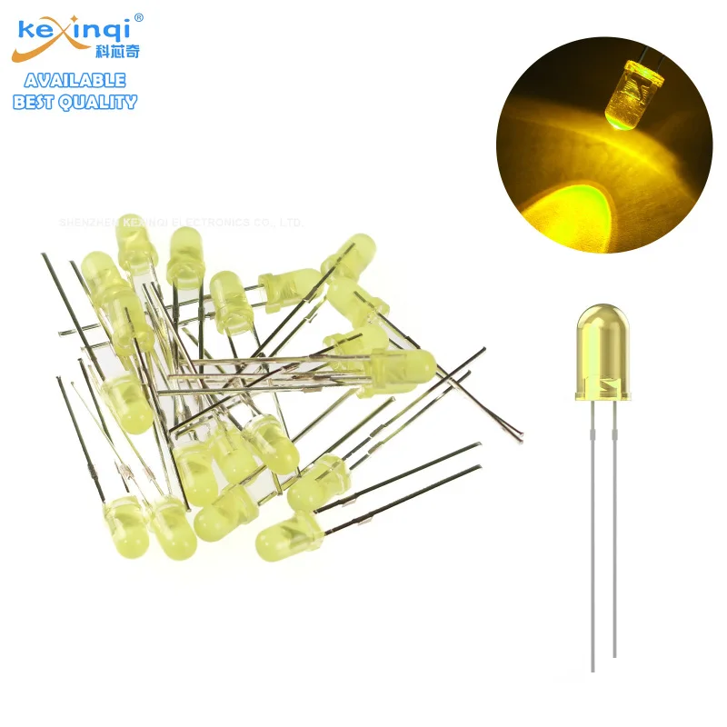 60-150pcs/pack F3 F5 3mm 5mm LED Light Emitting Diode DIP Assorted Kit Red Green Yellow For PCB Indication Light DIY