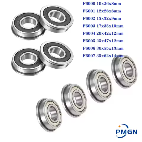 4PCS Flange Bearing F6000 10x26x8mm F6001 F6002 F6003 F6004 F6005 F6006 F6007 ZZ Z RS 2RS High quality Flange Ball Bearing