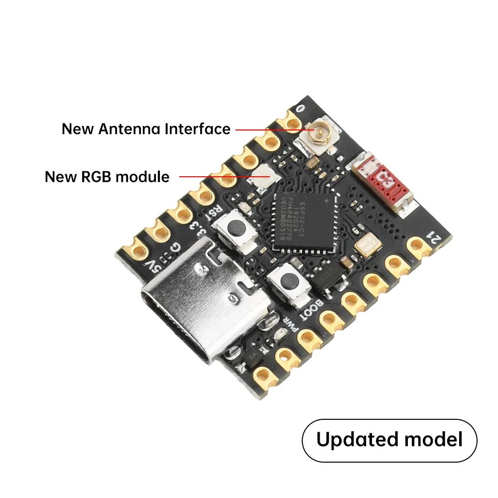 ESP32-C3 SuperMini WiFi Bluetooth مجلس التنمية Type-C واجهة هوائي خارجي غير ملحومة رأس الدبوس