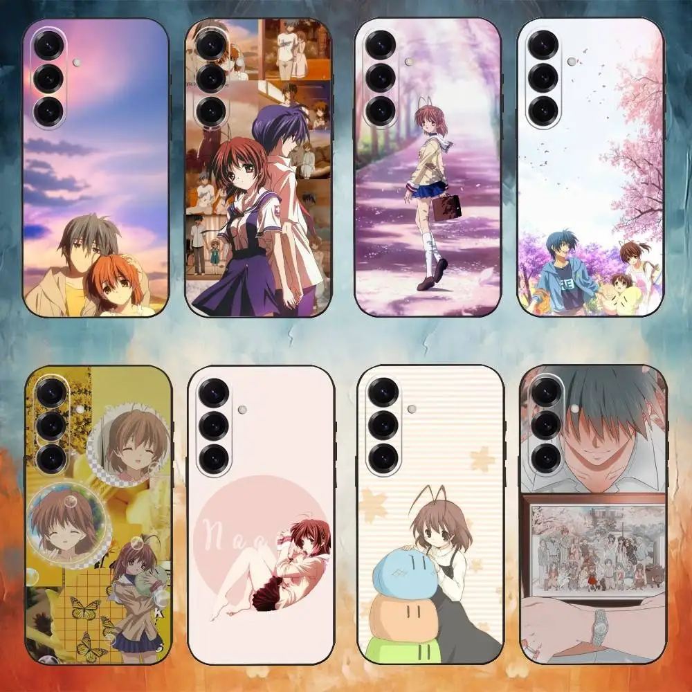 

C-Clannad Anime Phone Case For Samsung Galaxy A73,A72,A71,A70,A53,A52,A51,Others Soft Black Cover