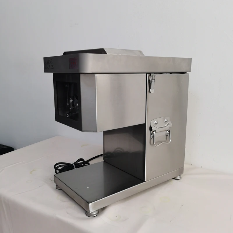 2025New Commercial Meat Slicer Machine 150kg / h Meat Cutter Grinder Auto Stainless Steel Vegetable Tabletop Kitchen Appliance