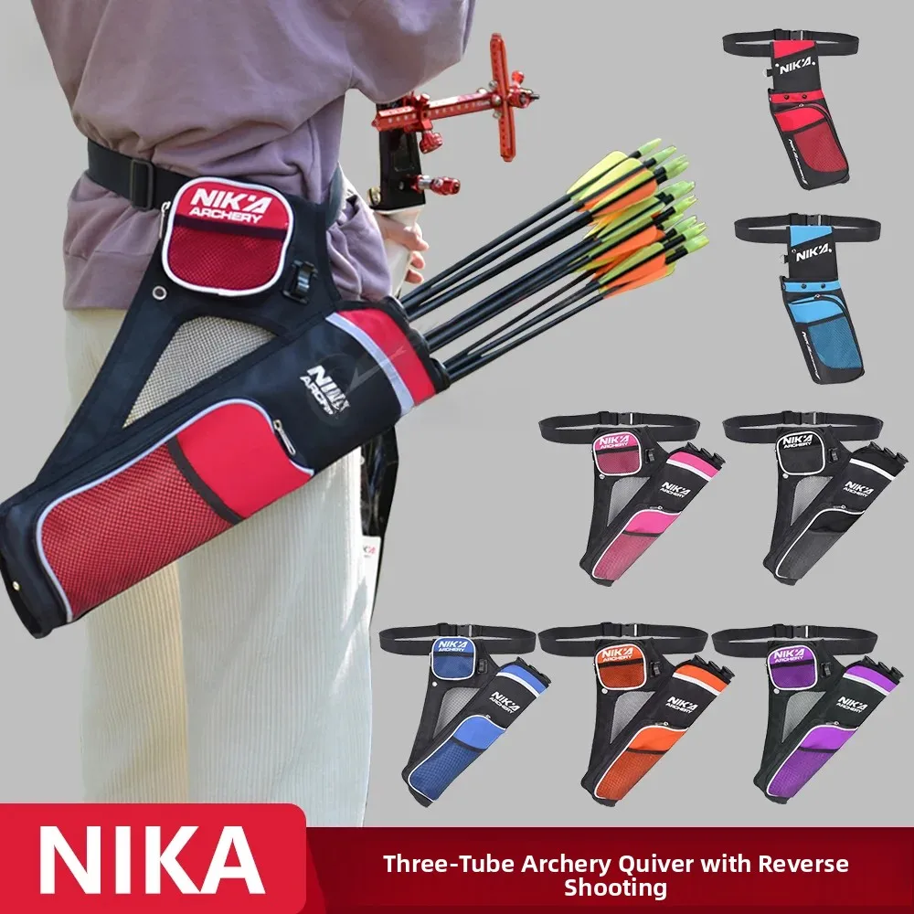 Etui-a-trois-tubes-nika-pour-arc-carquois-a-porter-a-la-taille-accessoires-de-tir-equipement-de-tir-a-l'arc-arc-de-chasse-traditionnel-pour-hommes-et-femmes