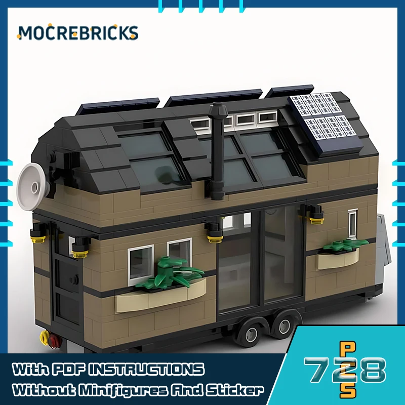 Creative Expert Tiny House On Wheels Building Block Model Modular Architectural Set Display Toy Bricks Children's Collected Gift