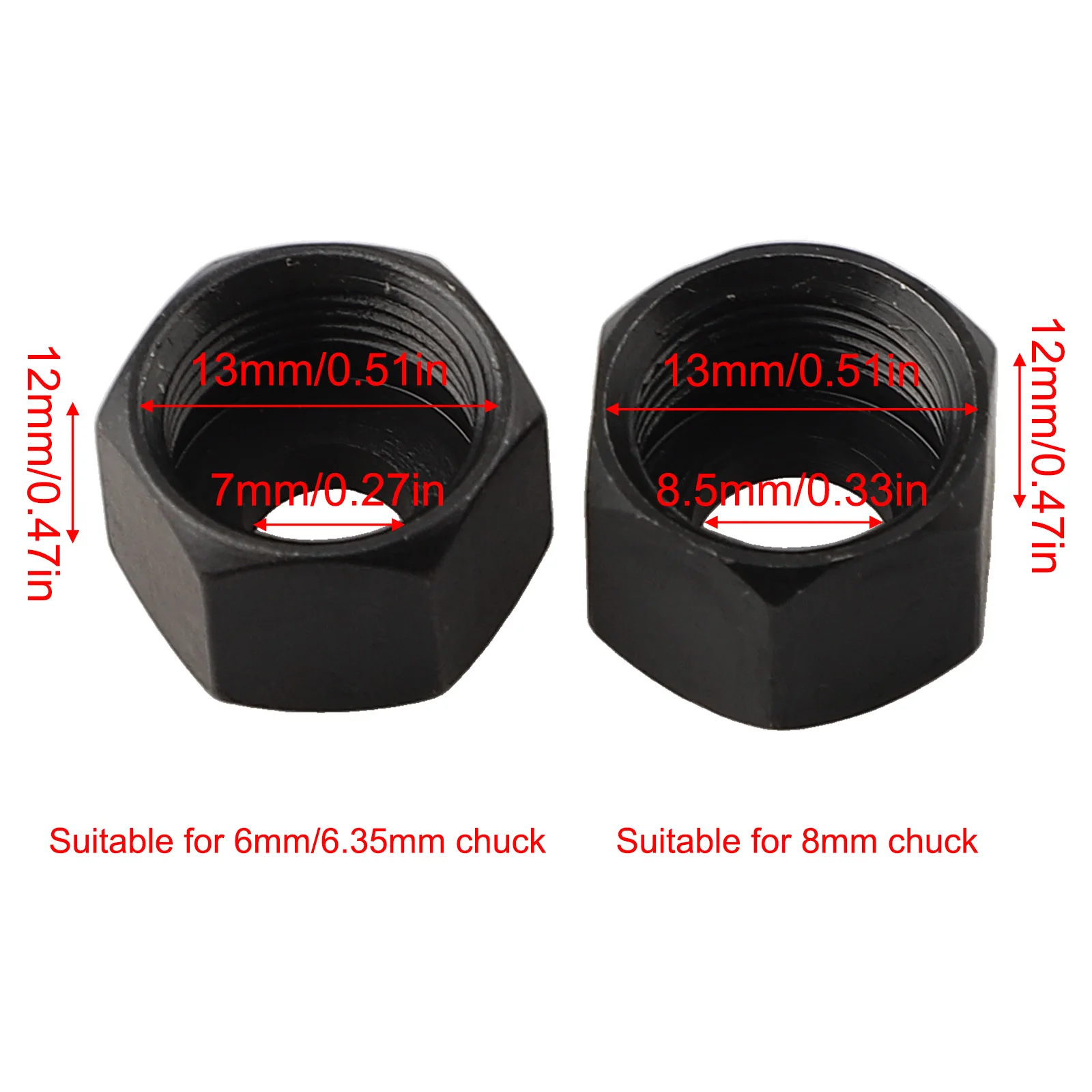 5 stücke 6mm 6,35mm 8mm Spannzange Muttern Router Bit Adapter Für Gravur Trimmen Maschine Elektrische Router holz Router Power Tool