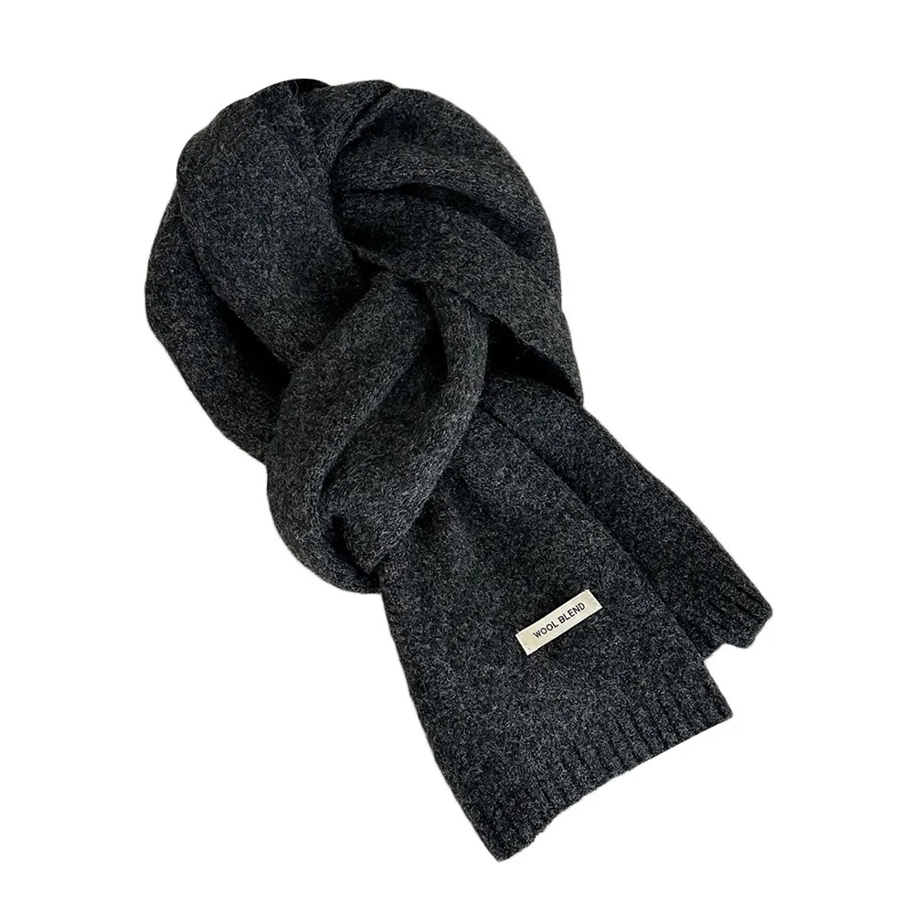 أزياء الشتاء الدافئ وشاح بلون الصوف وشاح متماسكة لينة رشاقته الرقبة أدفأ النساء الرجال