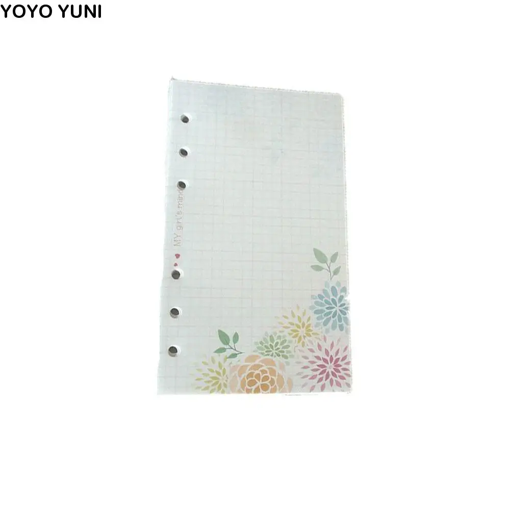 

40Sheet A5 A6 A7 Loose-Leaf Refill Paper Cake Flower Inner Refill Spiral Binder Paper 6-hole Index Inside Page Cards