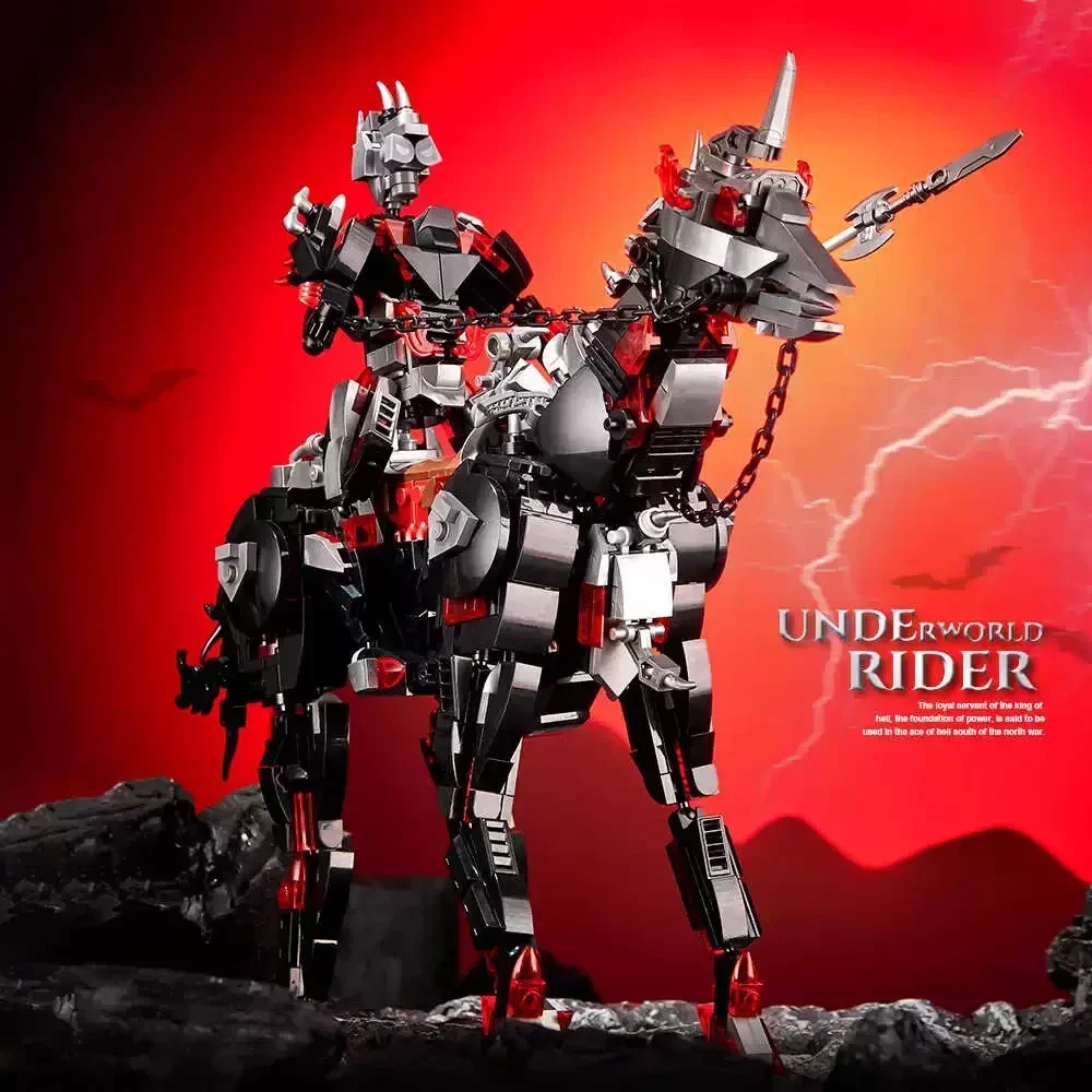 1178PCS Ideas Medieval Knight Building Blocks Creative Vintage Warfare Horse Model Detailed Bricks Toy Xmas Gift Collection Set