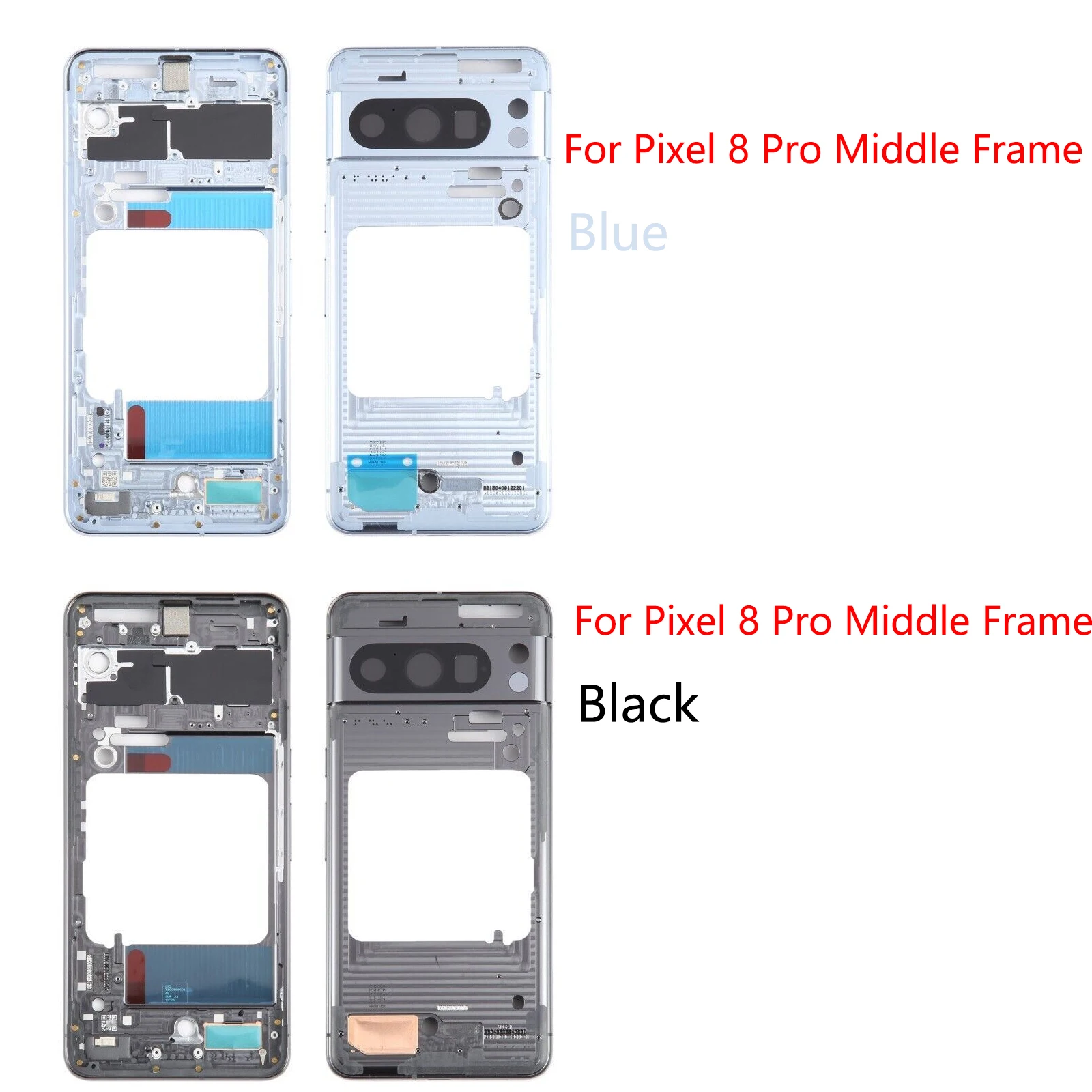 Battery Cover Door Housing  Top Cover  Up Strip LCD Bezel  Middle Frame Chassic Replacement For Pixel 8  8 Pro  GC3VE G1MNW