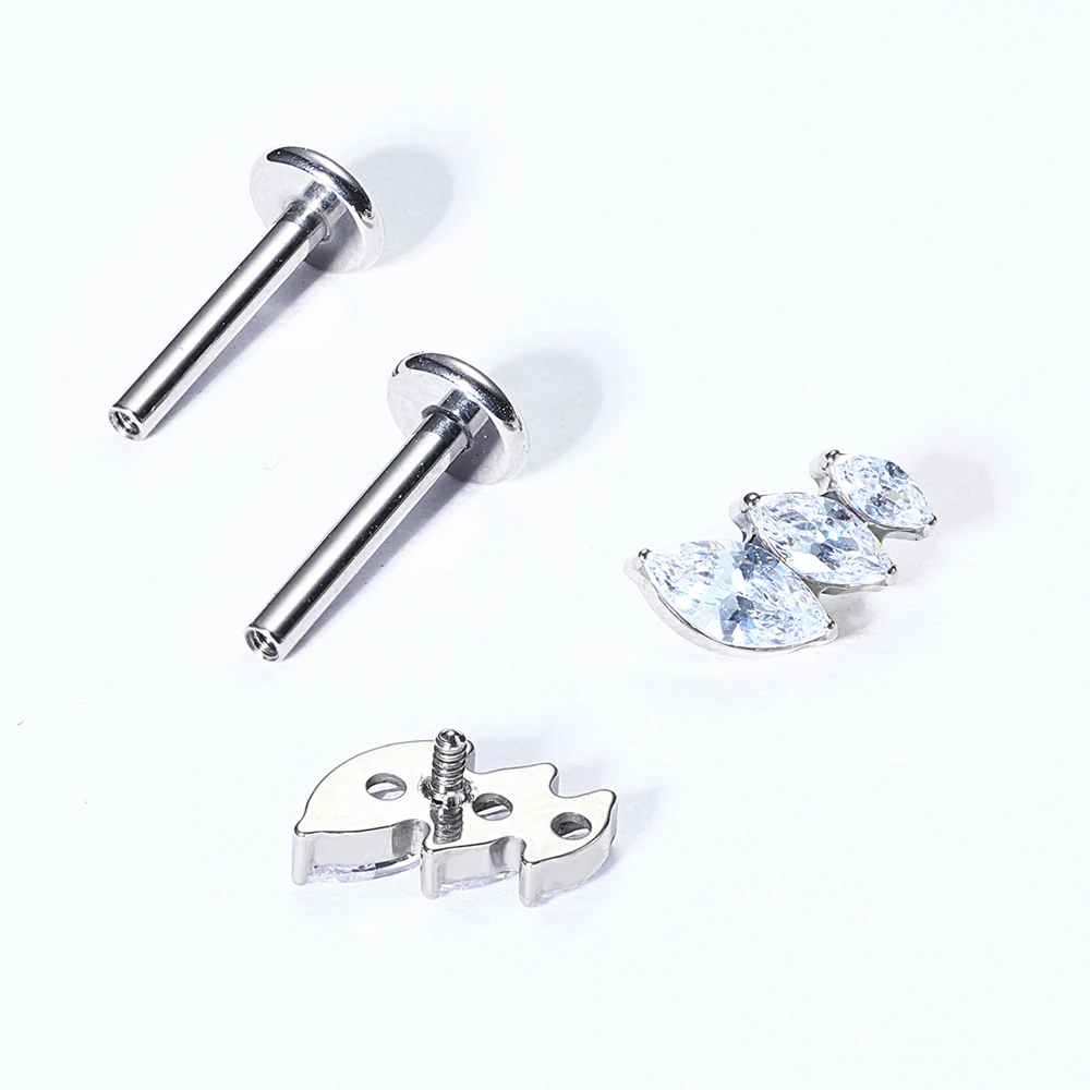 هيبوالرجينيك G23 تيتانيوم قطرة الماء تشيكوسلوفاكيا الأذن مسمار-ATM F136 ثقب الغضروف الصف زرع