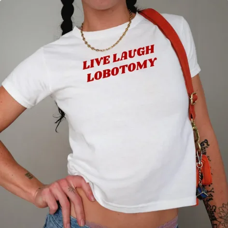 Lobotomy Baby Tee Y2K Baby Tee