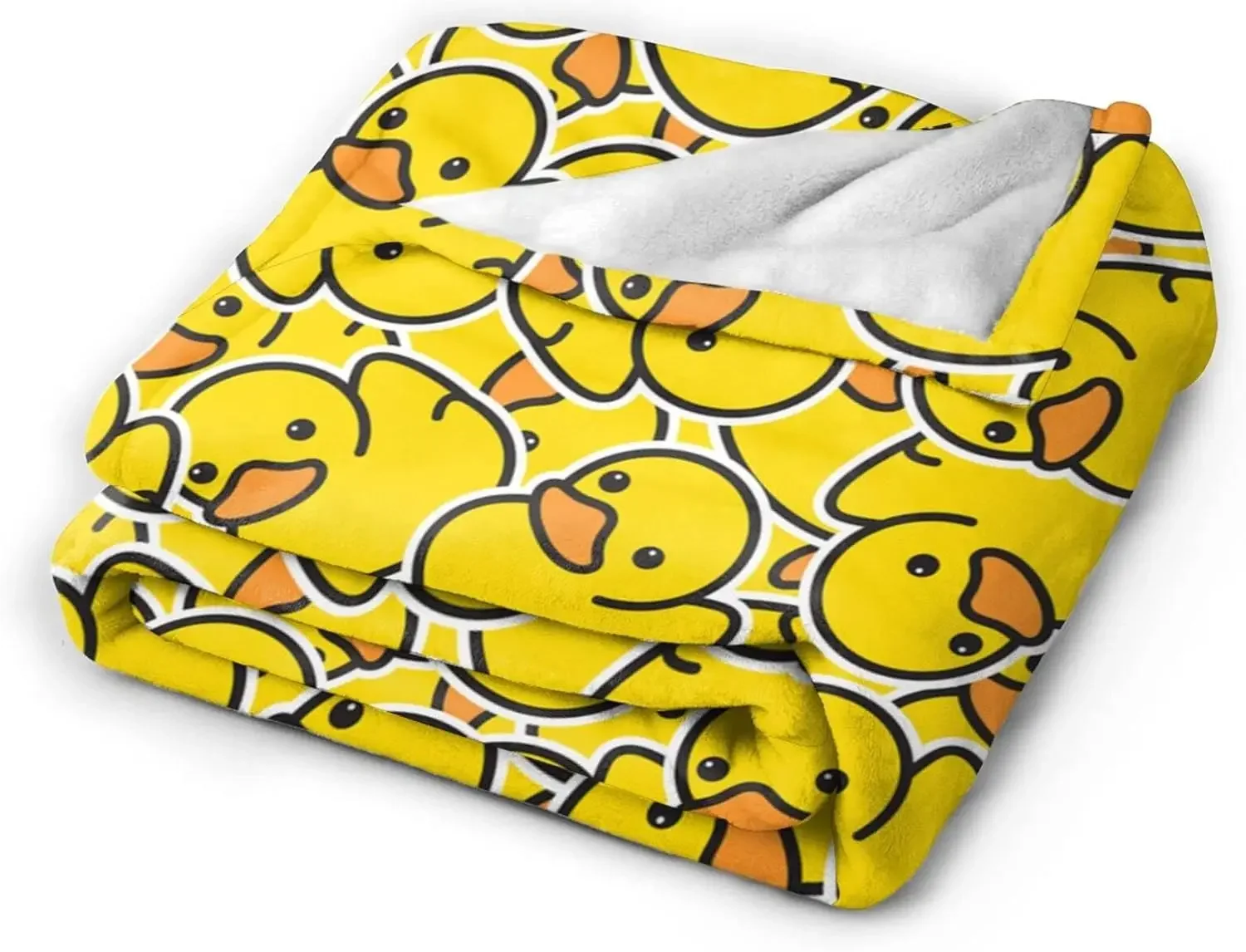 Cute rubber duck blanket super soft four seasons yellow cartoon duck decorative blanket suitable for bed chair car sofa bedroom