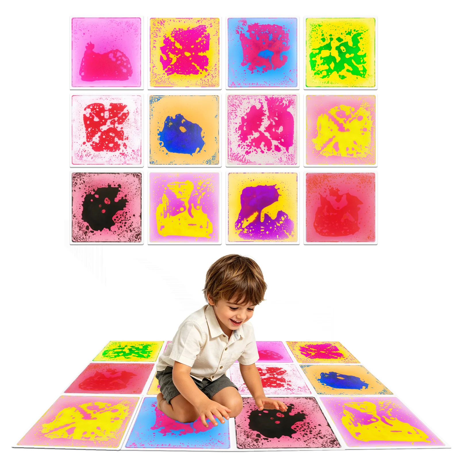 Kids Sensory Classroom Must Haves Waterproof Sensory Play Mat Liquid Sensory Tiles For Early Education Center