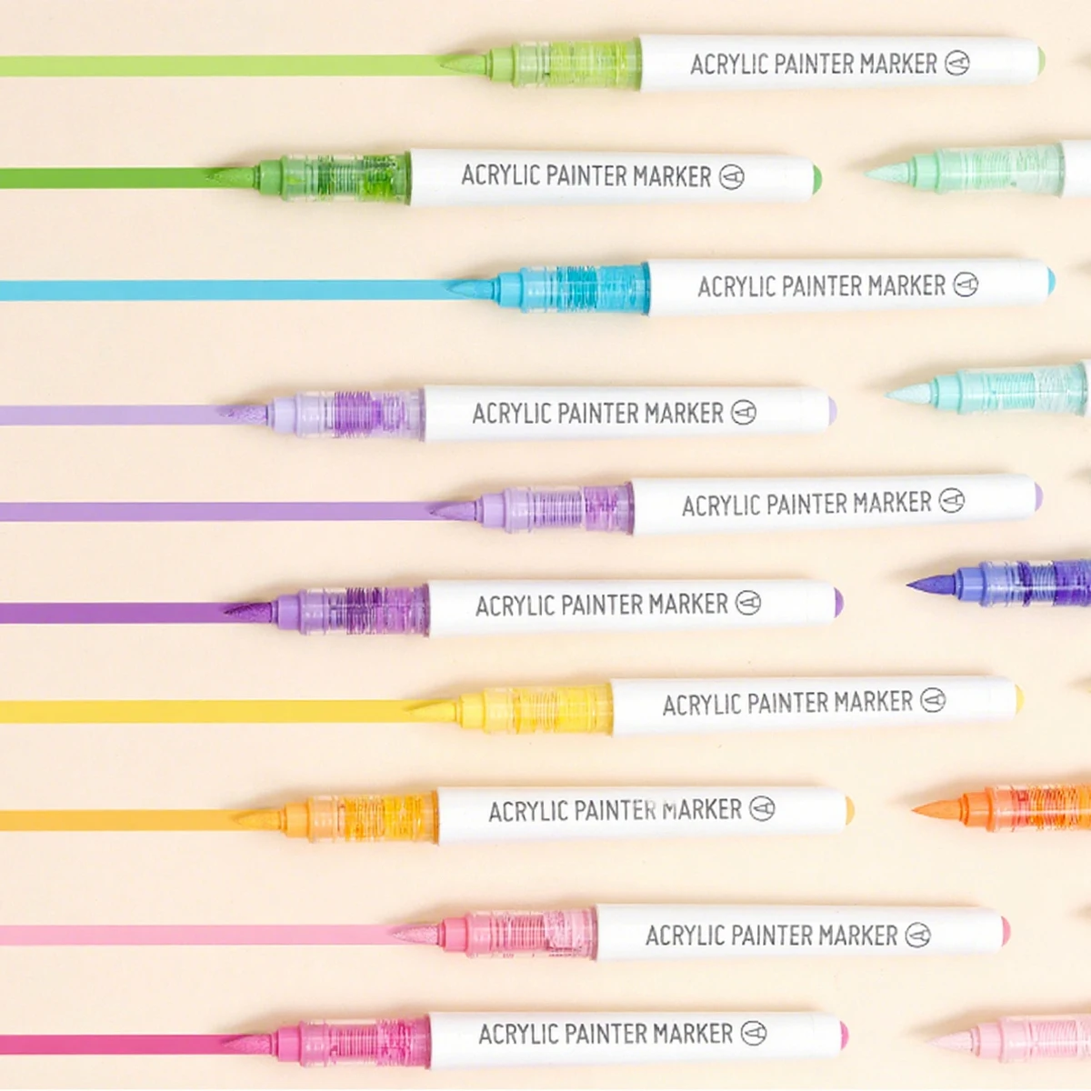 

9 Colors/Set Acrylic Paint Art Marker Pen DIY Graffiti Drawing Pens For Notebook Diary Writing Painting Stationery