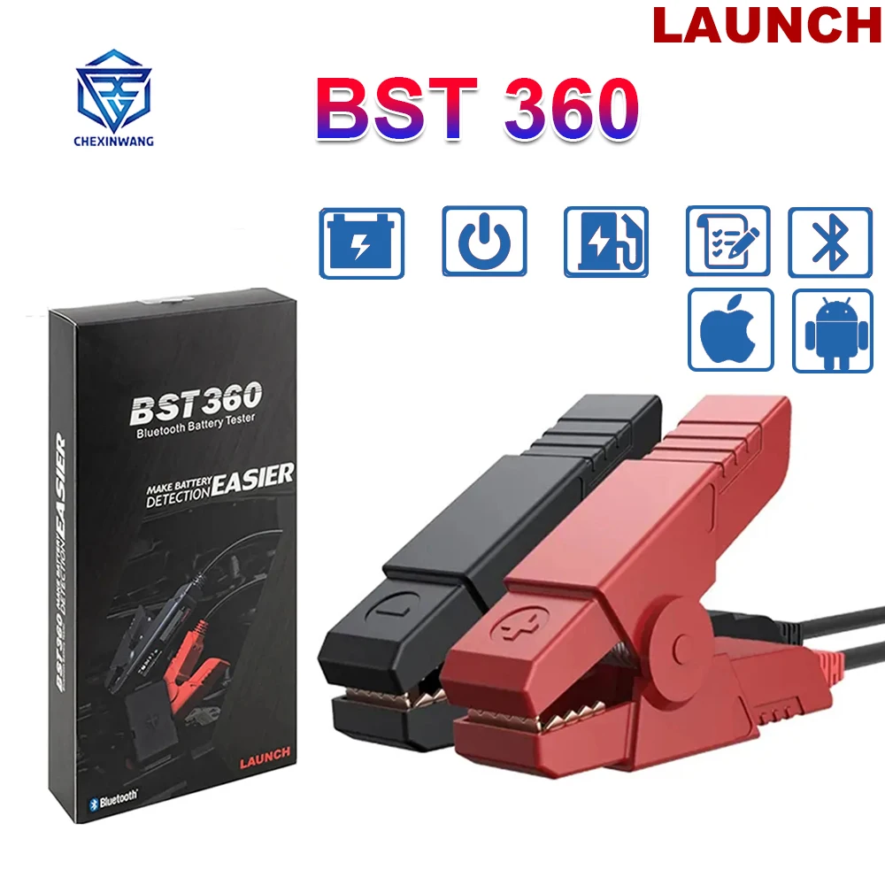 

LAUNCH BST360 Bluetooth Battery Tester 12V BST 360 Car Automotive Cranking Charging Circut Analyzer Tools for X431 V Android IOS