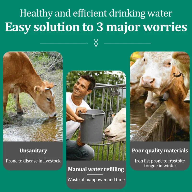 Livestock Cattle Goat Water Drinker Bowl Automatic Water Bowl Float Valve Cow Horse Drinking Bowl Farm Animal Poultry Feeding