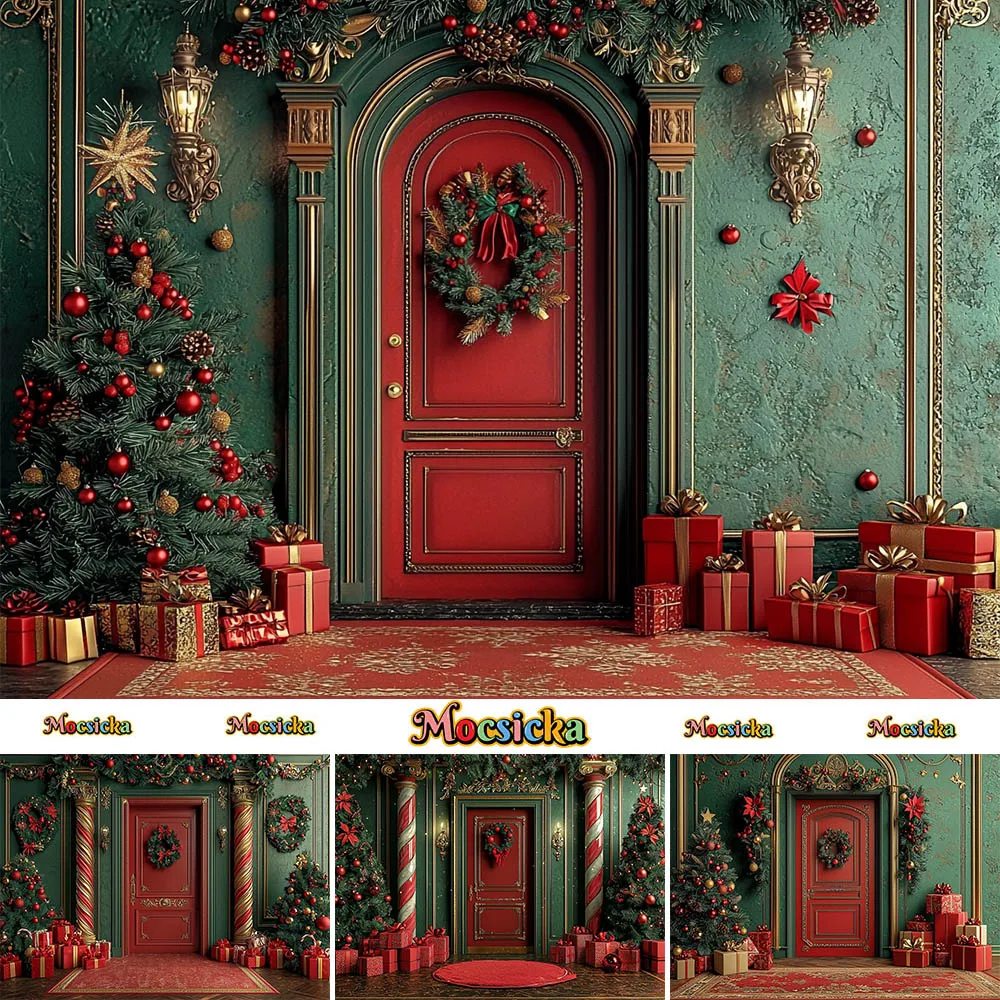 

Mocsicka Photography Background Christmas Room Garland Holiday Decoration Girl Holiday Portrait Photo Backdrops Studio Props