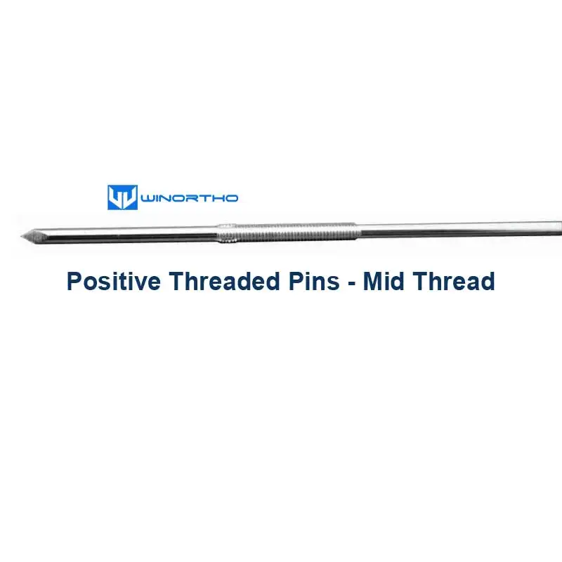 

Mid center thread fixation positive pins Cortical External vet pet surgical tools veterinary orthopedic instruments