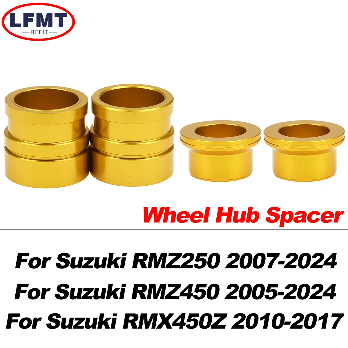 

For Suzuki RMZ250 RMZ450 RMX450Z RMZ 250 450 RMX 450Z Motorcycle CNC Front Rear Wheel Hub Spacer Fork Bushing 2005-2024 Parts
