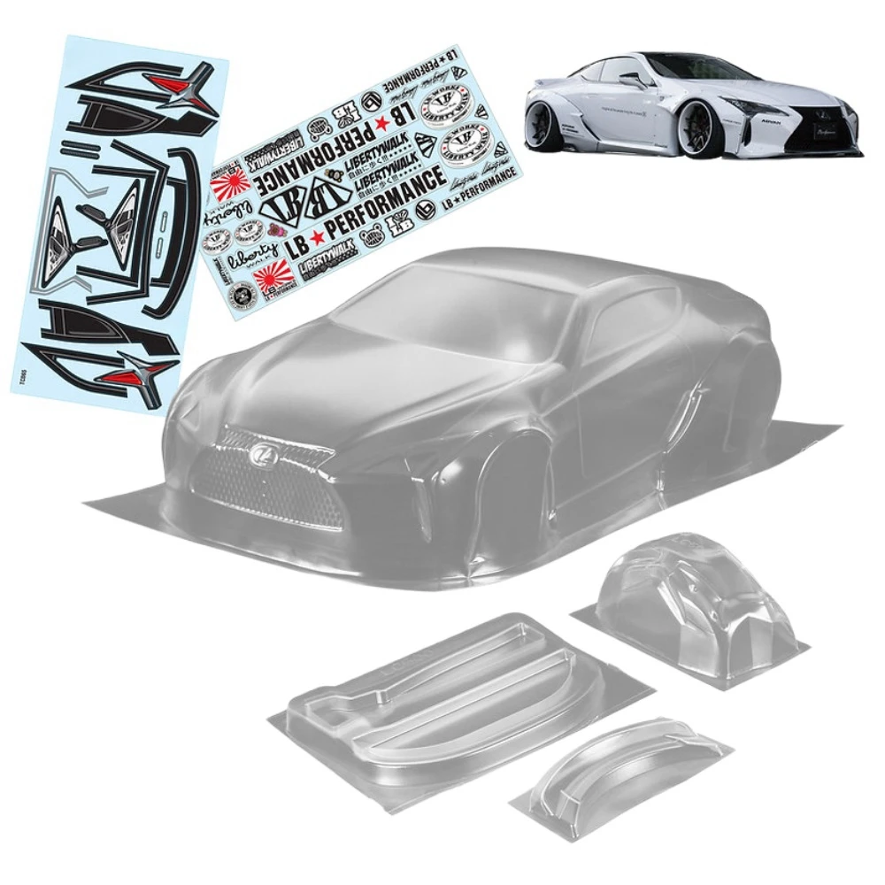 TC065 1/10 LB Works Lexus LC500 Clear Lexan Car Body shell 200mm for On-Road RC Drift Chassis Tamiya tt02 Kyosho Yokomo 3Racing