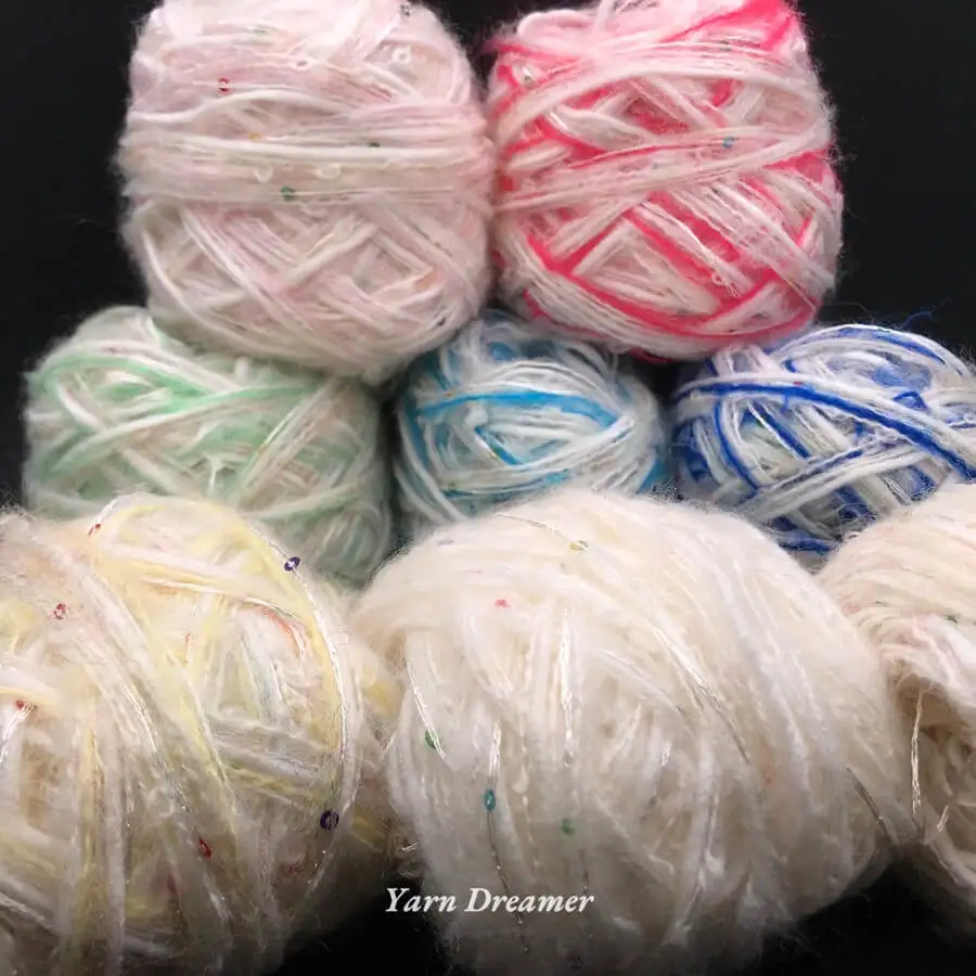 Sequin Yarn 100g Mohair Yarn for Knitting Puffy Yarn chunky wool yarns for Knitting Thread yarnie