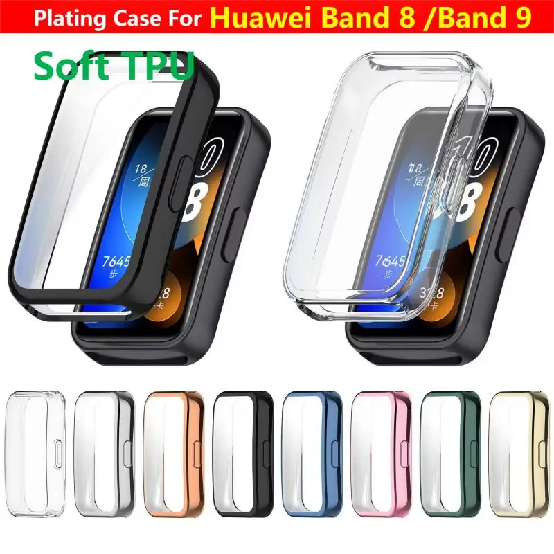 Plating Case For Hawwei Band 9 8 Samrt Watch Strap Full Cover Bumper TPU Protective Accessories Screen Protector Band8 Band9