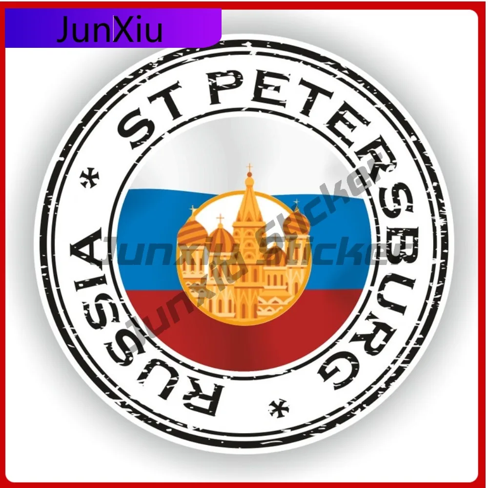 

Russia ST Petersburg Seal Sticker Funny Boat Camper Fade Resistant Auto Accessories Vinyl Decal For Car Truck SUV Window Bumper