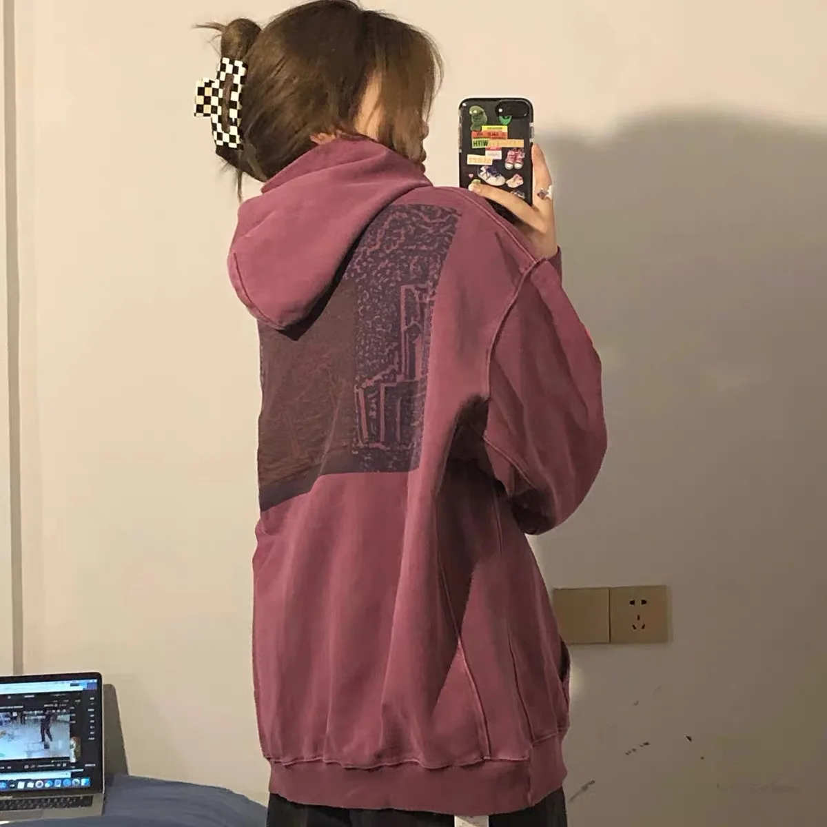 

Худи LIFE CAVEMPT в японском стиле, свободного кроя, винтажное, осеннее, повседневное, из хлопка и полиэстера, молодежная мода