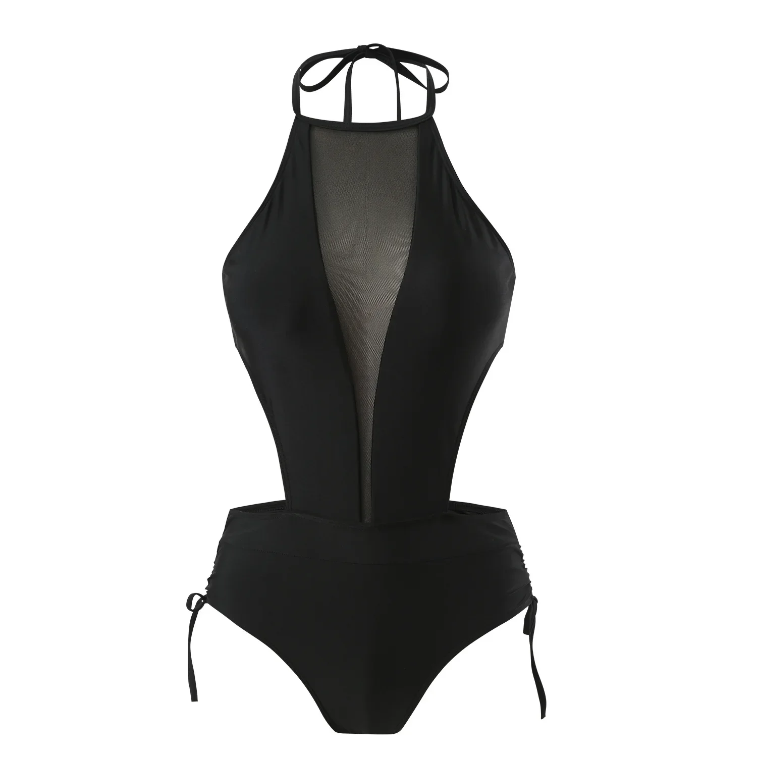 One Piece Swimsuit Womens 2025 Tummy Control Bathing Suit Mesh Flattering One Piece Swimsuits