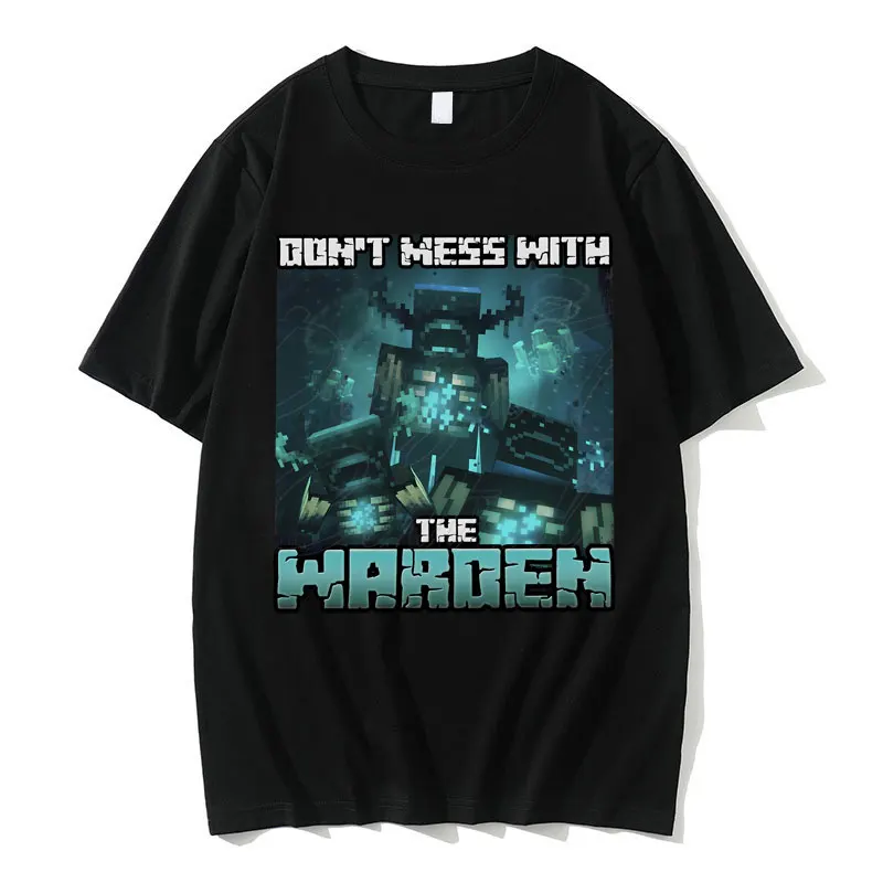 Don't Mess with The Warden Funny Meme T-shirt Men Women Game Otaku Casual Oversized T Shirt Man 100% Cotton Tshirt Short Sleeve