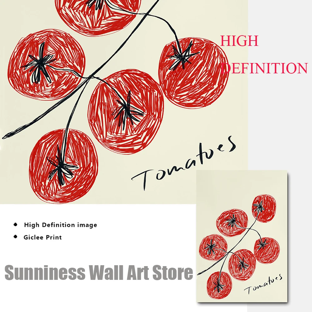 ملصق طعام حديث لديكور غرفة المعيشة ، طباعة قماش ، فاكهة ، ليمون ، كوتيل ، شاي ، أصدقاء ، جلب نبيذ ، صورة جدارية ، رسم فني #4