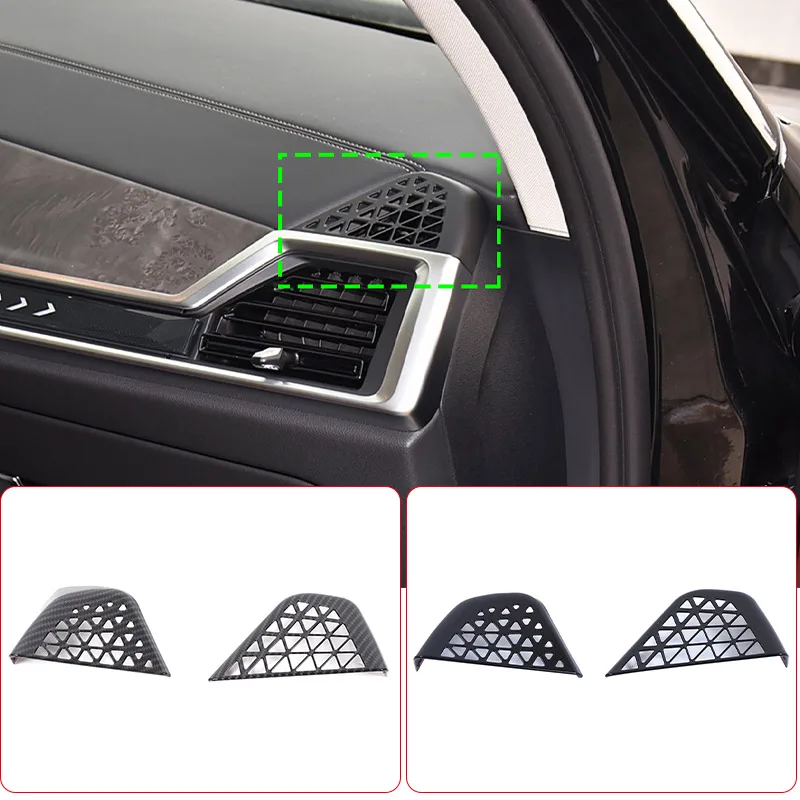 For BMW X5 X6 X7 G05 G06 G07 2023-2025 ABS Carbon Fiber Car Dashboard Side Air Outlet Decorative Frame Sticker Car Accessories