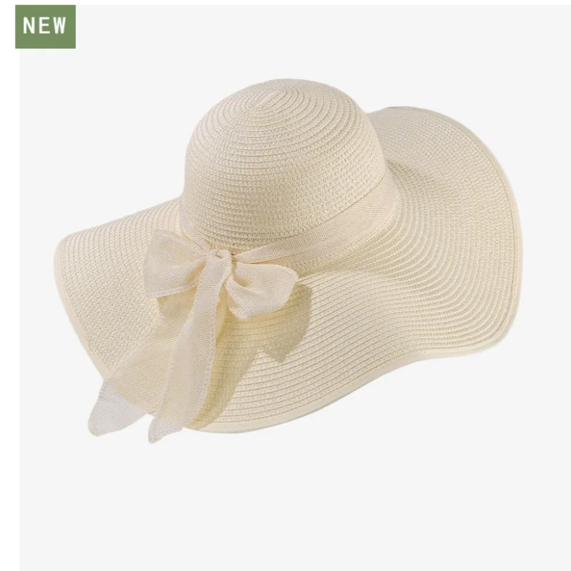 

Large Brim Beach Hat Beach Hat Women Seaside Sun Shade Sunscreen Hat Outdoor Travel Sun Hat Breathable Soft Weave