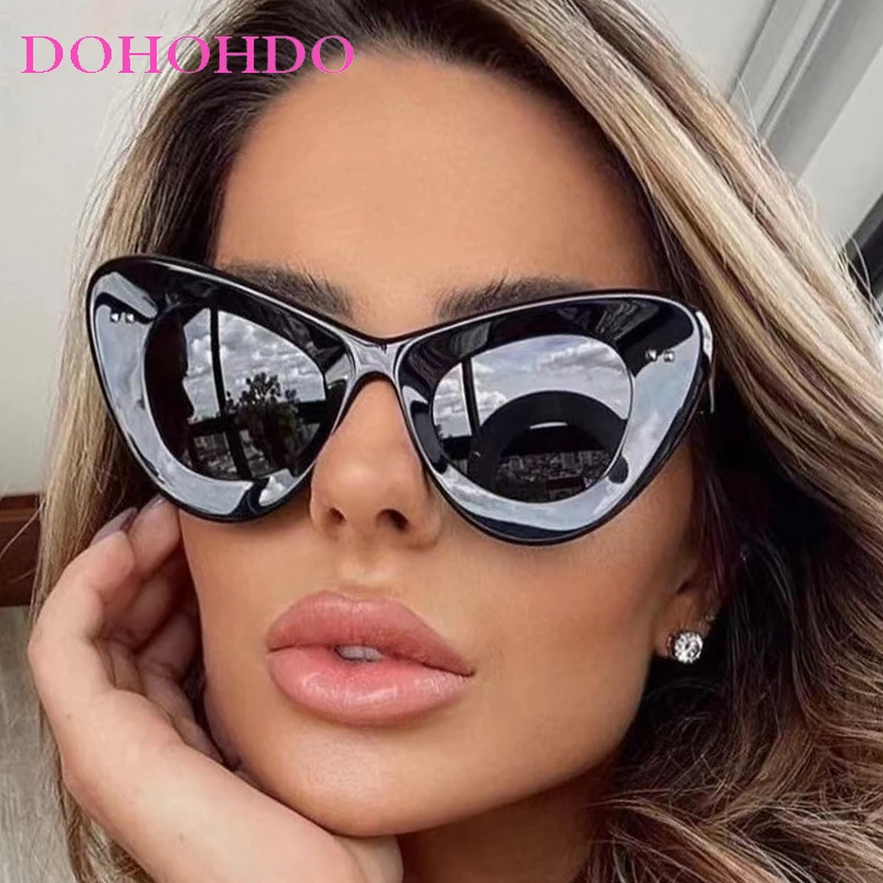 

Vintage Oversized Cat Eye Sunglasses Women Man Luxury Brand Design Sun Glasses For Ladies Travel Driving Eyeglasses UV400 Очки