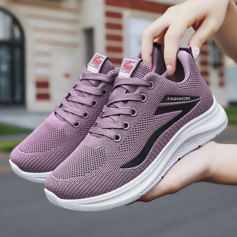 

New Women Girls Running Sneakers Shoes Fashion Ladies Vulcanized Shoes High Quality Flats Shoes Walking platform shoes old Women