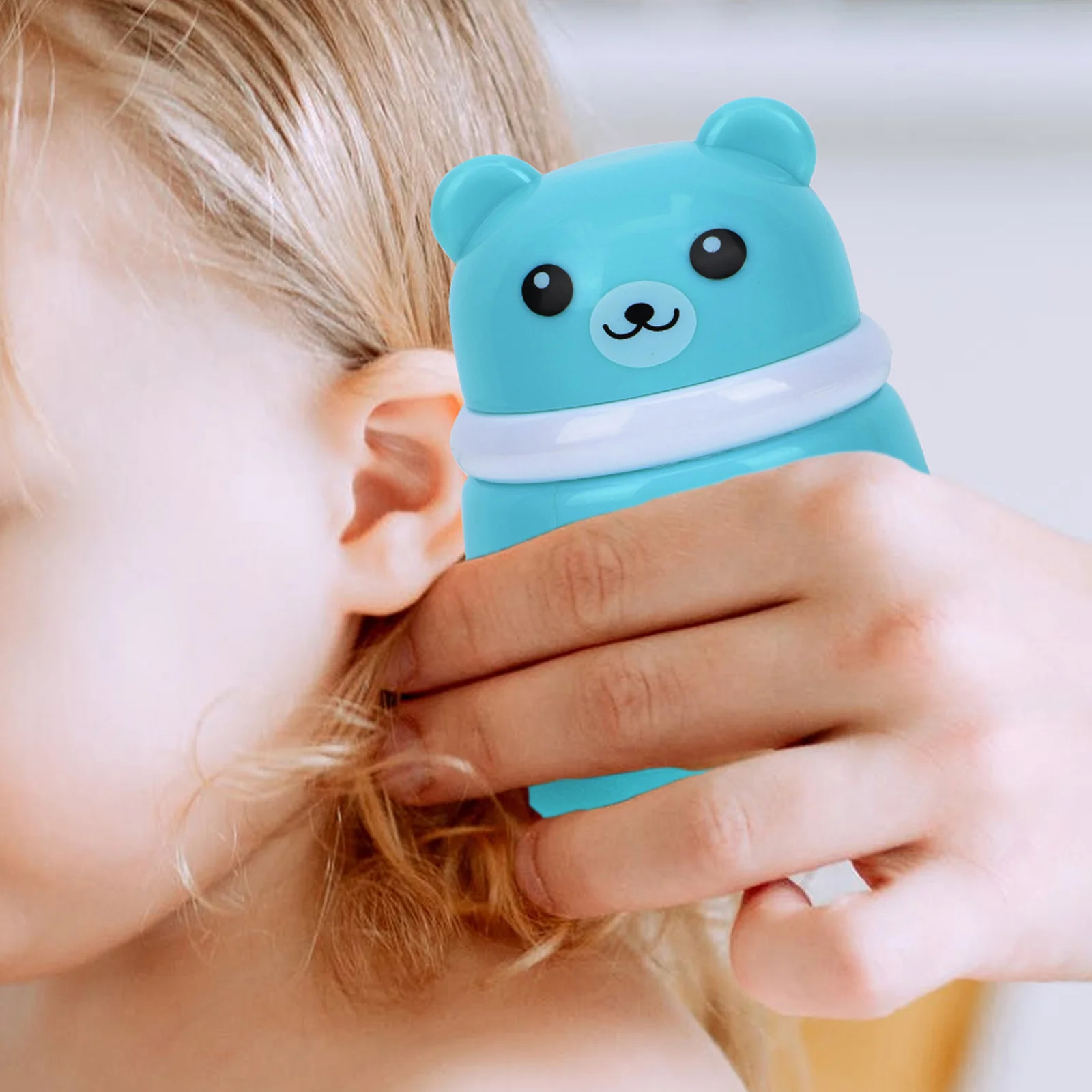 

Puff Box Soft Blue Sponge Storage Bottle Portable Dispenser For Infant Talcum Holder Travel Container Makeup