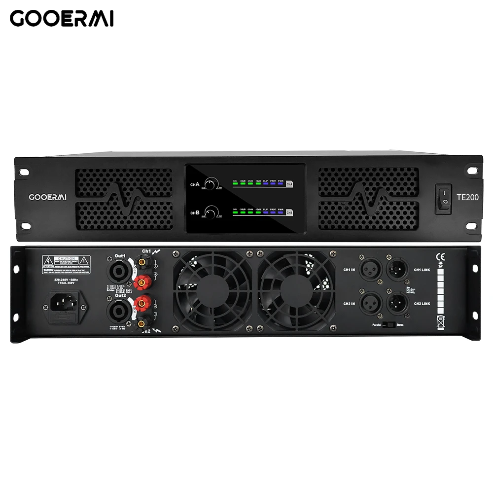 Gooermi 2/4 amplificatore di potenza digitale a 4 canali di alta qualità in metallo amplificatore Subwoofer di qualità del suono Audio per palco altoparlante