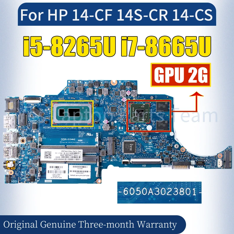 

Материнская плата для ноутбука HP 14-CF 14S-CR 14-CS 6050A3023801